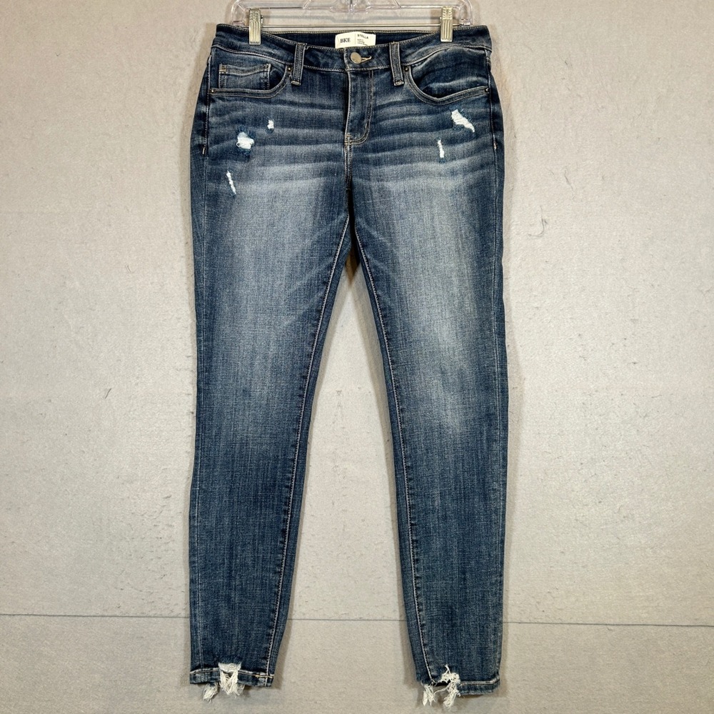 BKE Stella Jeans Womens 29x27 Slim Fit Low Rise Ankle Skinny Distressed
